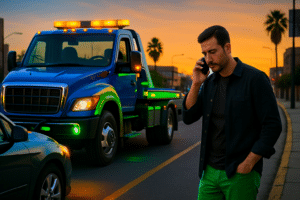Grúa para carro varado en Tijuana cuando el camino se detiene